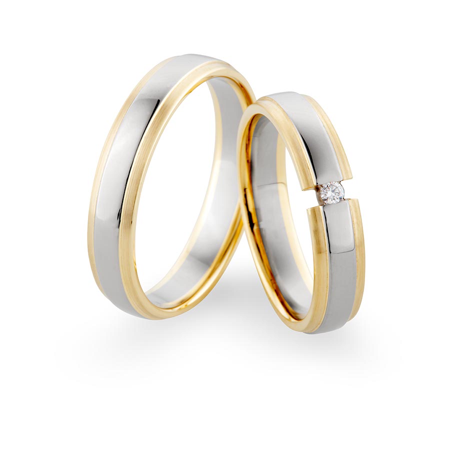 Trauringe Kreuzau 600 Platin, 585 Gelbgold 514763-45