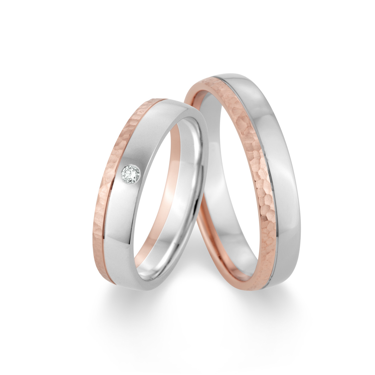 Trauringe Kreuzau Eheringe  333 Rotgold, Weißgold+Pd 514794-45