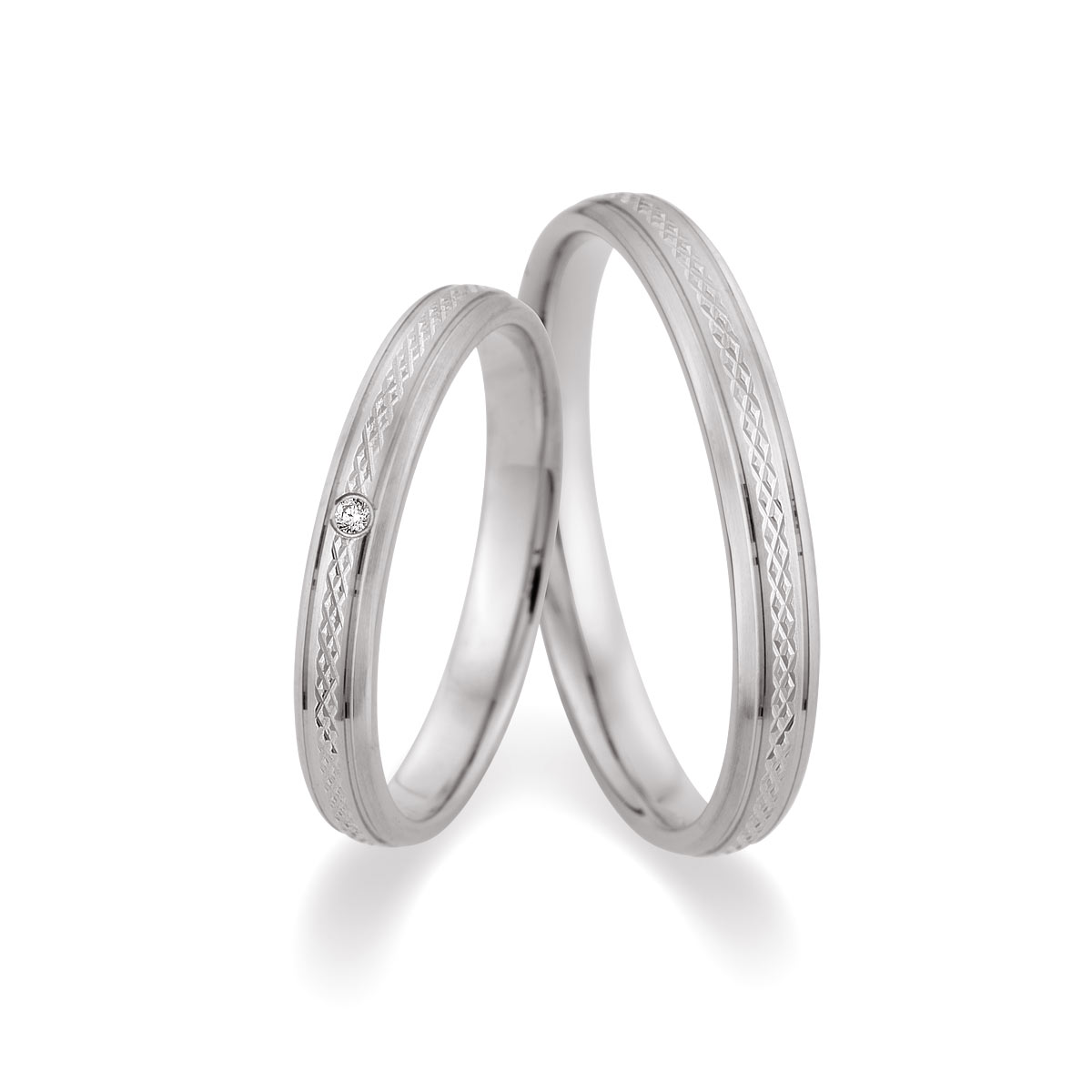 Trauringe Kreuzau Eheringe  375 Weißgold 517504-30