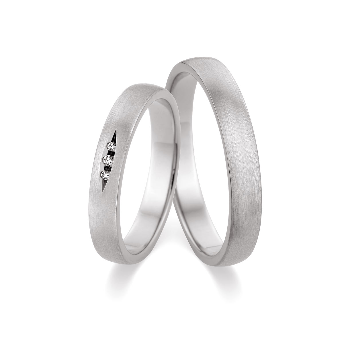 Trauringe Kreuzau Eheringe  375 Weißgold 517507-35