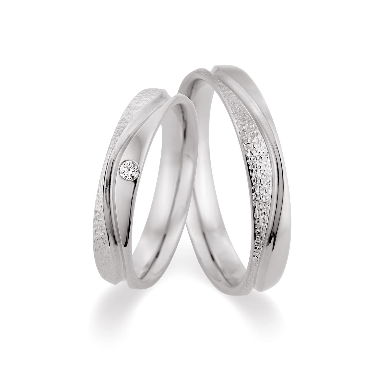 Trauringe Kreuzau Eheringe  375 Weißgold 517510-40