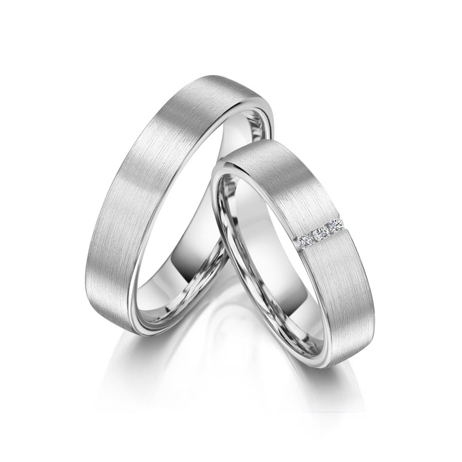 Freundschaftsringe Kreuzau 925 Silber rhodiniert 520074-50