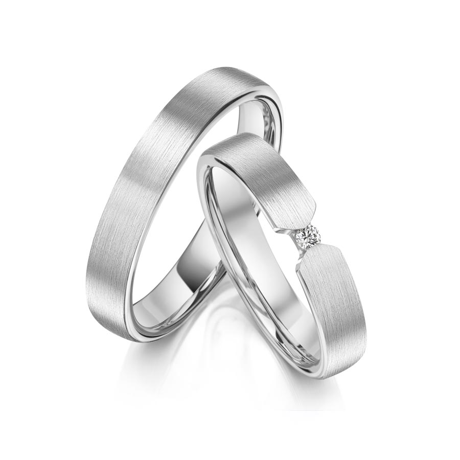 Freundschaftsringe Kreuzau 925 Silber rhodiniert 520075-40