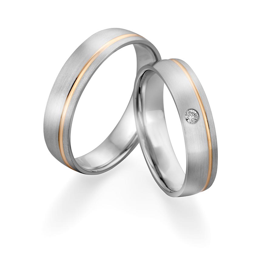 Freundschaftsringe Kreuzau 925 Silber rhodiniert, gelb vergoldet 526139-50