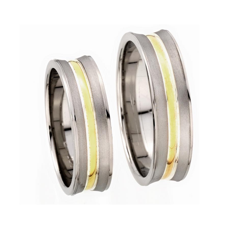 Trauringe / Eheringe 925 Silber, 333 Gelbgold 514393-60